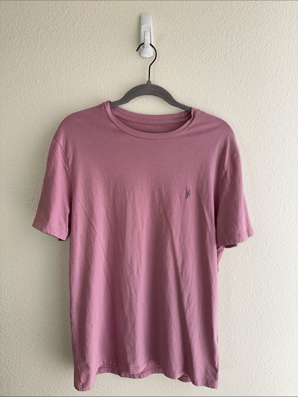 All Saints | Crewneck Tee in Dusty Mauve | Mens L